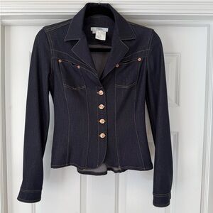 Vertigo Dark Blue Jean Jacket with Copper Buttons